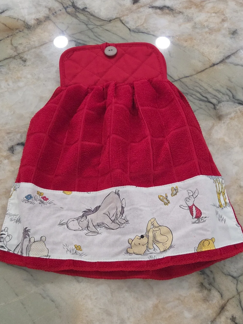 Red Winnie the Pooh Hanging Towel